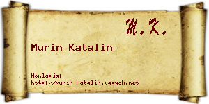 Murin Katalin névjegykártya